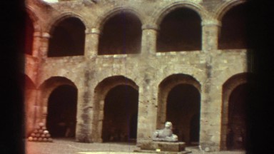1976: Tall Prestigious Stone Building Standing Alone in Greece