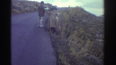 1976: Couple on Roadside with Goats in Greece