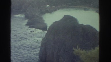 1976: View from a Point and Stairs Leading to a Castle-Like Building in Greece