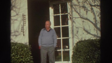 1976: Two Men and Two Women Walking Outside Through a Door One by One GREECE