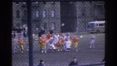 1975: american football match players are playing BRONX NEW YORK