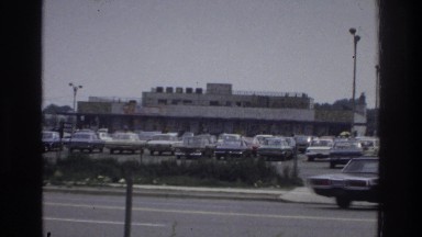 1975: view of the vehicles driving down the street. BRONX NEW YORK
