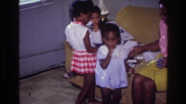 1976: mother with three kids HARLEM NEW YORK