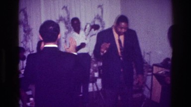 1976: dancing at a house party. HARLEM NEW YORK