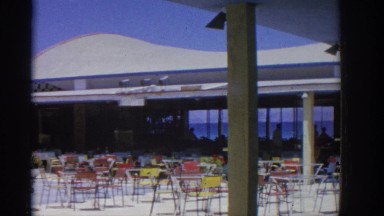1962: stunning resort view of a hotel alongside a body of water RHODES GREECE