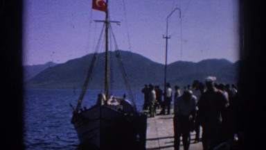 1962: Small Sailboat Docked at a Pier in Rhodes, Greece