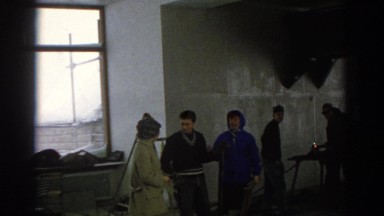 1963: A Blacksmith Works His Craft While Four Others Look On Munich Germany