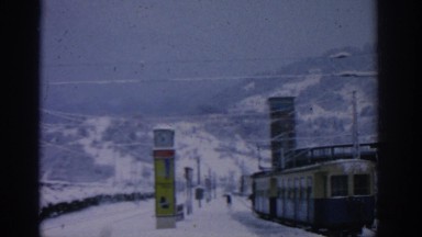 1963: a train stopped in germany on the tracks