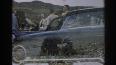 1962: men talking outdoor picnic area enjoying EPHESUS TURKEY