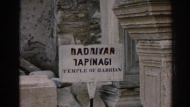 1962: signage at "hadrian tapinagi" or "temple of hadrian." EPHESUS TURKEY