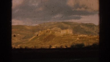 1962: Nature of a Mountain with Old Broken Building Ephesus Turkey