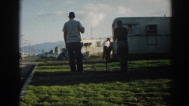 1962: men outdoor playing games in garden area EPHESUS TURKEY