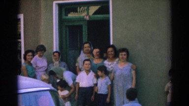 1962: people gathering and smiling IZMIR TURKEY