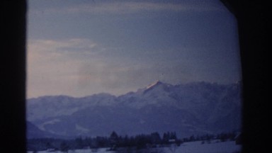 1963: Snow-Capped Mountain Train Journey, Views to Die For, Munich Germany