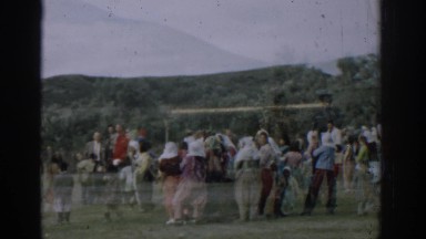 1962: Pack Animals Rutting While Carrying Saddles in Izmir, Turkey