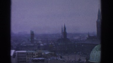1963: A City View from a Tall Building Showing the Munich Skyline