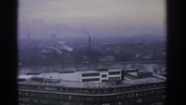 1963: The Panoramic View of Warsaw with Buildings and Factories
