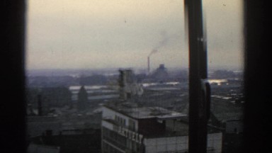 1963: city landscape from a hotel window. WARSAW POLAND