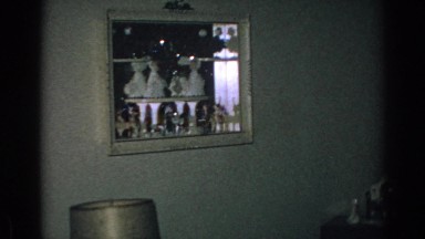 1962: Wall of Christmas Cards, Photos and Knick Knacks in Gary, Indiana