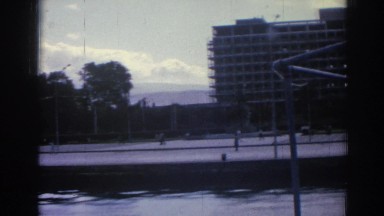 1962: cars driving down the road IZMIR TURKEY