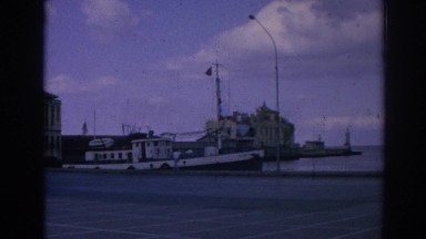 1962: american boat zoom view IZMIR TURKEY