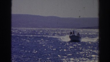 1962: water skiing behind a boat IZMIR TURKEY