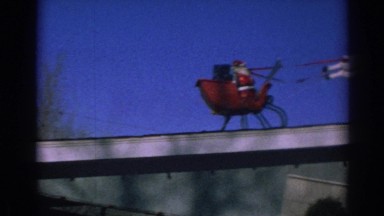 1962: Santa in His Sleigh with Reindeer atop the Roof of a House Gary Indiana
