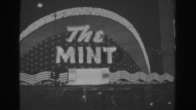 1962: flashing light signs in sin city. LAS VEGAS