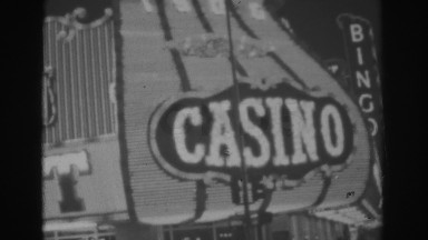 1962: the display board of a casino with amazing illumination LAS VEGAS