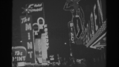 1962: signs within the city lights. LAS VEGAS