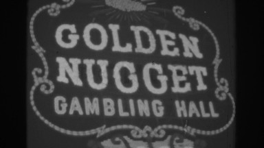 1962: neon sign for the golden nugget gambling hall LAS VEGAS