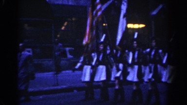 1962: a magnificent procession is heading forth through the street NEW YORK CITY