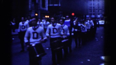 1962: marchers in the local parade. NEW YORK CITY