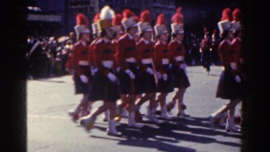 1962: a parade taking place downtown. NEW YORK CITY