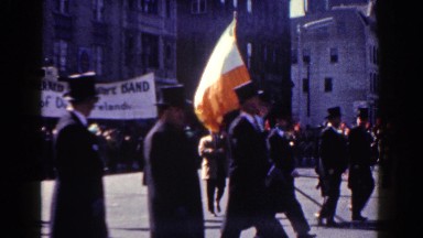 1962: magnificent procession is progressing through the public road in the city