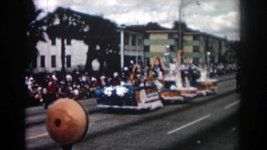 1962: mcdonald's float in a parade PASADENA CALIFORNIA