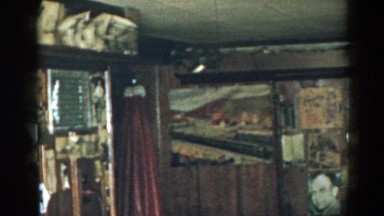 1963: the counter of shop with many bottles arranged in the cupboard NEW JERSEY