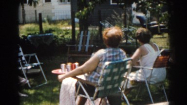 1963: family reunion out in the backyard. NEW JERSEY