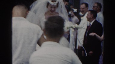 1963: she wishing that these folks quit throwing rice into her face, as she