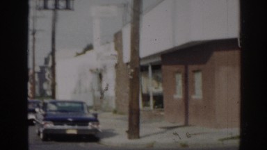 1963: cars parked near a quiet street corner in the late afternoon NEW JERSEY