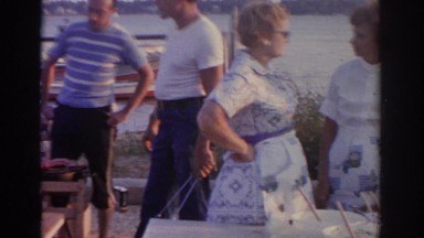 1963: enjoying a pleasant day with family and friends, vintage clip