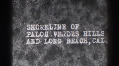 1937: marker to "shoreline of palos verdes hills and long beach, california."