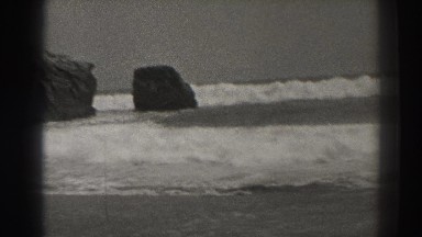 1937: watching the tides come in. SANTA CRUZ CALIFORNIA