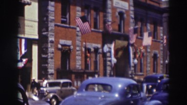 1937: buildings standing tall in the city. TRUCKEE CALIFORNIA