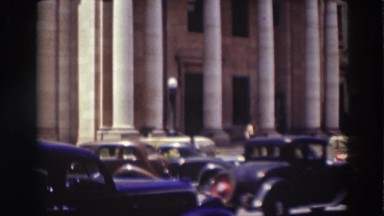 1937: vintage clip of a building in day light