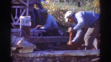 1937: i saw two man dig the ground. SACRAMENTO CALIFORNIA
