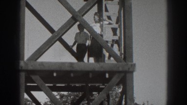 1937: people climbing up a tower SACRAMENTO CALIFORNIA