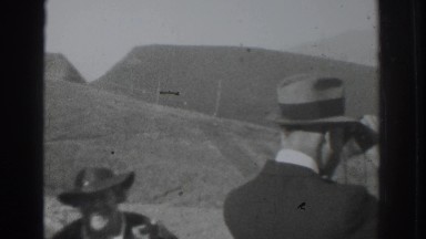 1937: people wearing hats in a open field VACAVILLE CALIFORNIA
