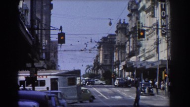 1967: road through a bustling cityscape BRISBANE AUSTRALIA