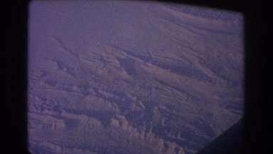 1967: view from an airplane going across a frozen tundra SYDNEY AUSTRALIA